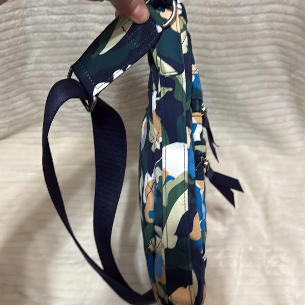 Vera Bradley Performance Twill Triple Zip Hipster Crossbody Bag - Immersed Bloom